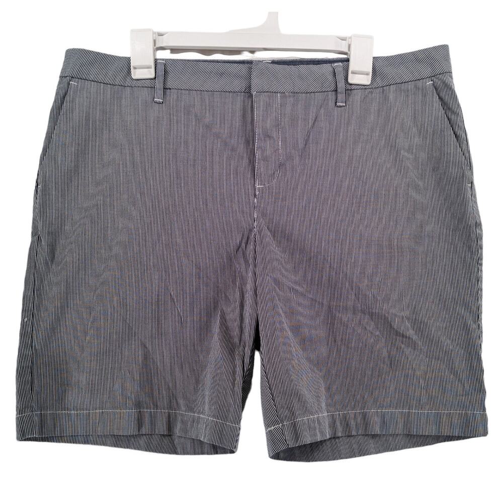 Tommy Hilfiger Classic Chino Shorts 14 Gray Golf Mid Rise Long Flat Front Office